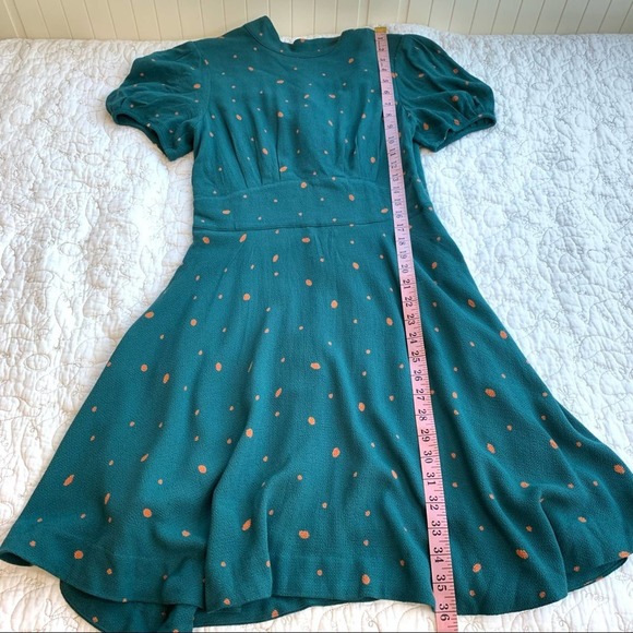 Free People Abbie Printed Mock Neck SS Mini Dress 4 - Picture 6 of 16